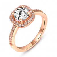 Isabelle CZ Encrusted 18k Rose Gold Plated Ring